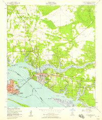 Ocean Springs 1954 topographic map thumbnail