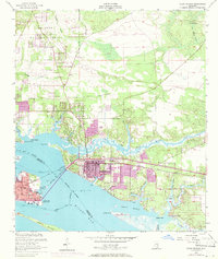 Ocean Springs 1954 topographic map thumbnail