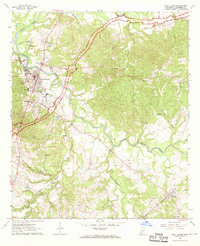 Port Gibson 1963 topographic map thumbnail