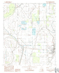 Rolling Fork West 1988 topographic map thumbnail