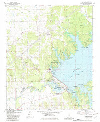 Sardis Dam 1982 topographic map thumbnail