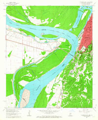 Vicksburg West 1962 topographic map thumbnail