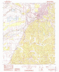 Yazoo City 1988 topographic map thumbnail