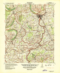 Clarksdale 1939 topographic map thumbnail