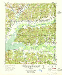 Coffeeville 1955 topographic map thumbnail
