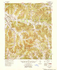 Duck Hill 1954 topographic map preview