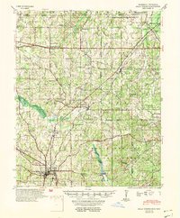 Holly Springs 1953 topographic map thumbnail