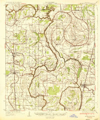 Mound Bayou 1935 topographic map thumbnail