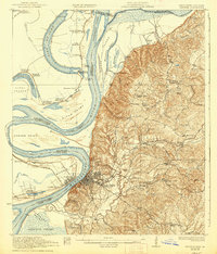 Natchez 1922 topographic map thumbnail