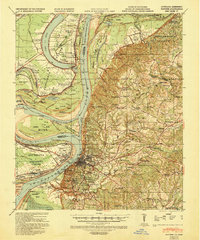 Natchez 1939 topographic map thumbnail