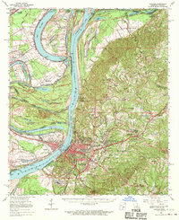 Natchez 1965 topographic map thumbnail