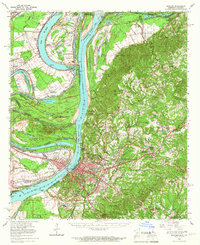 Natchez 1965 topographic map thumbnail