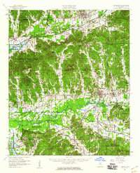 Pittsboro 1954 topographic map thumbnail