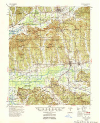 Pittsboro 1954 topographic map thumbnail