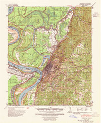 Vicksburg 1941 topographic map thumbnail