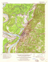 Vicksburg 1941 topographic map thumbnail
