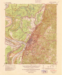 Vicksburg 1941 topographic map thumbnail