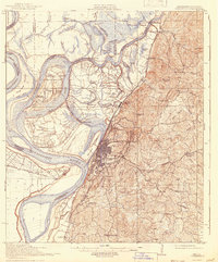 Vicksburg 1918 topographic map thumbnail