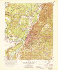 Vicksburg 1964 topographic map thumbnail