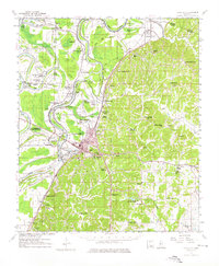 Yazoo City 1961 topographic map thumbnail