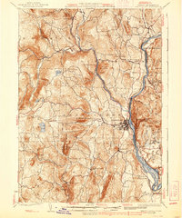 Brattleboro 1935 topographic map thumbnail