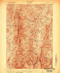 Lincoln Mountain 1921 topographic map thumbnail