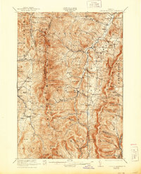 Lincoln Mountain 1921 topographic map thumbnail