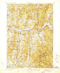 Mount Mansfield 1927 topographic map thumbnail