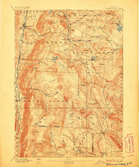 Wallingford 1893 topographic map thumbnail