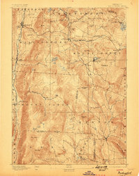 Wallingford 1893 topographic map thumbnail