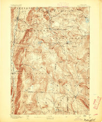 Wallingford 1893 topographic map thumbnail