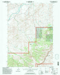 Belknap Creek 1991 topographic map thumbnail