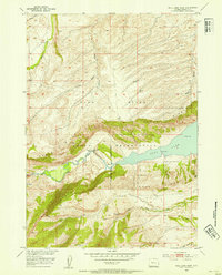 Bull Lake West 1952 topographic map thumbnail