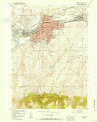 Casper 1951 topographic map thumbnail
