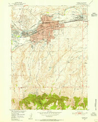 Casper 1951 topographic map thumbnail