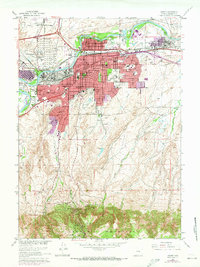Casper 1961 topographic map thumbnail