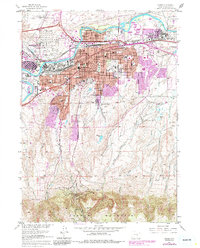 Casper 1961 topographic map thumbnail