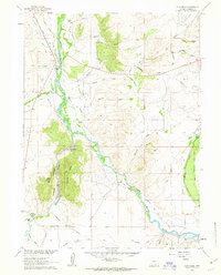 Cow Creek 1961 topographic map thumbnail