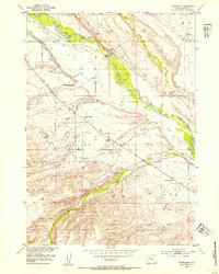 Crowheart 1952 topographic map thumbnail