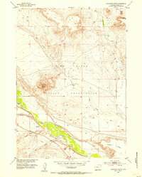 Crowheart Butte 1952 topographic map thumbnail