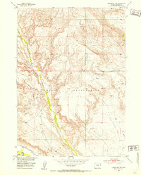 Crowheart NW 1952 topographic map thumbnail