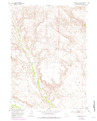Crowheart NW 1952 topographic map thumbnail