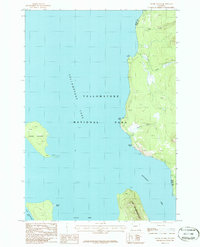 Frank Island 1986 topographic map thumbnail