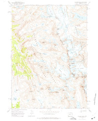 Gannett Peak 1968 topographic map thumbnail