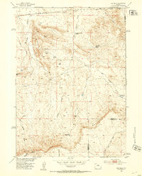 Gas Hills 1952 topographic map thumbnail