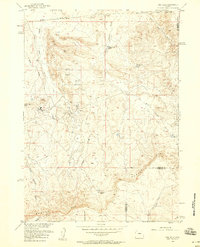 Gas Hills 1958 topographic map thumbnail