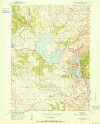 Guernsey Reservoir 1951 topographic map thumbnail