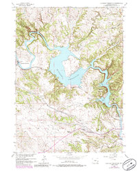 Guernsey Reservoir 1950 topographic map thumbnail