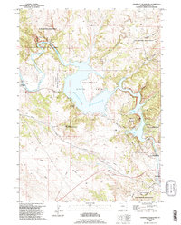 Guernsey Reservoir 1990 topographic map thumbnail