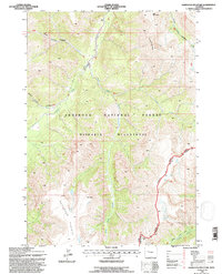 Hardluck Mountain 1991 topographic map thumbnail